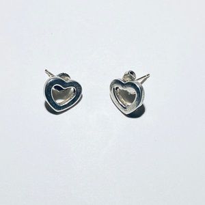 Tiffany & Co Sterling Silver Heart Earrings